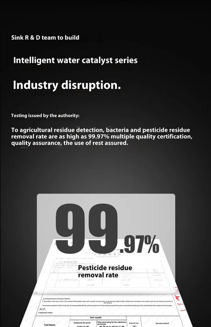 Water Catalyst Stainless Steel Kitchen Sink Multifunctional Smart Double slot Cleaning Ingredients Dishes Kitchen Sink