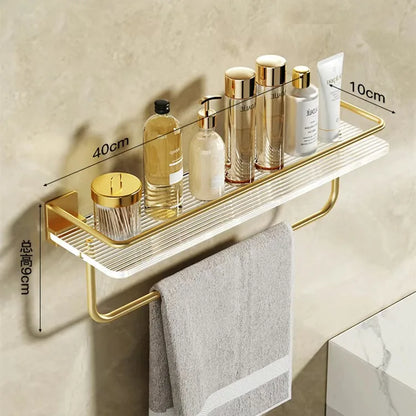 Punch-freies Luxus Badezimmer Regal Regale Wand Shampoo Kosmetische Lagerung Rack Für Küche Halter Platz Acryl Organizer