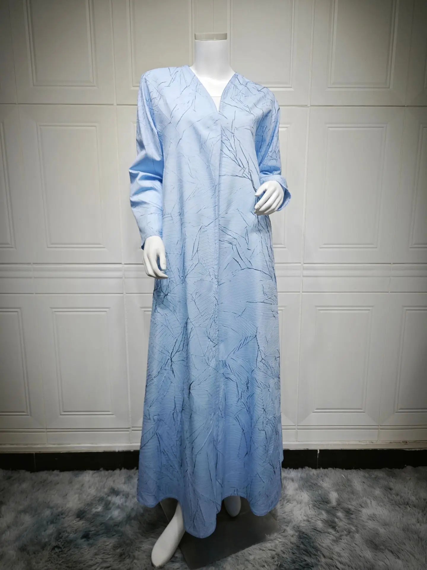 Women Muslim Arabic Abaya Luxury Fold Stripes Kimono Cardigan Coat Long Dress Kaftan Modest Robe Femme Islam Clothing Kebaya.