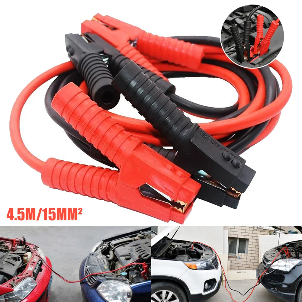 [EU Stock] 4/4.5/6M 2000A/3000A Car Battery Jump Starter Cable Booster Cable Clamps Car Jump Starter Leads Emergency Flame Cord.