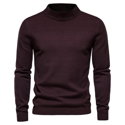 New Winter Turtleneck Thick Mens Sweaters Casual Turtle Neck Solid Color Quality Warm Slim Turtleneck Sweaters Pullover Men