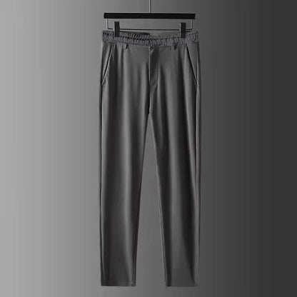 2025 Summer New Fashion Solid Color Comfortable Breathable Sports Suit Men's Business Leisure Loose Size Two-Piece Set M-4XL.