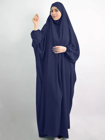 Eid Hooded Muslim Women Hijab Dress Prayer Garment Abaya Long Khimar Full Cover Ramadan Gown Abayas Islamic Clothes Niqab jilbab.