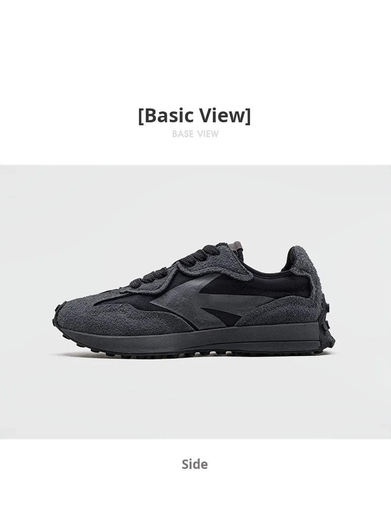 Maden Frühling Vintage Dickbesohlte Patchwork Schwarze Sneakers Lässige atmungsaktive Joggingschuhe Low-Top-Schnürschuhe Sportliche Sommerschuhe