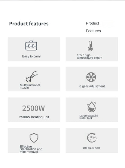 Steam Cleaner High Temperature Sterilization Air Conditioning Kitchen Hood Home /Car Steaming Cleaner 110V US Plug /220V EU Plug.