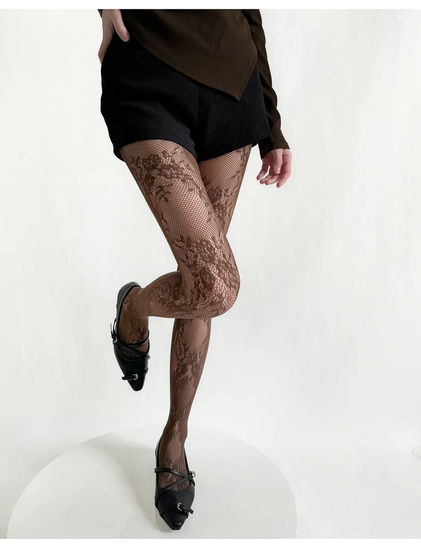 2025 New Tights Women Sexy Lace Floral Thigh High Stockings Pantyhose Lingerie Hosiery Mesh Fishnet Stockings Women Tights