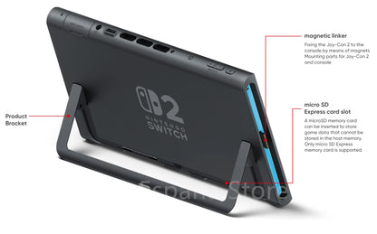 Nintendo Switch 2 7.9'' Screen Joy‑Con Handle Enhanced Audio Adjustable Console Includes Mario Kart World NS2 Original.