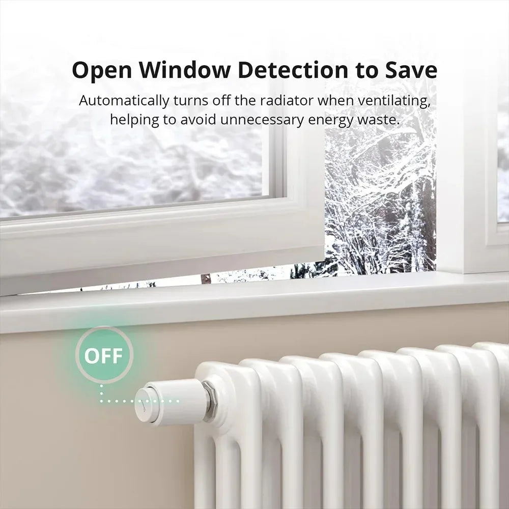 SONOFF TRVZB Zigbee Thermostatic Radiator Valve Smart Home Heating Froest Protection Remote Group Control via eWeLink Alexa.