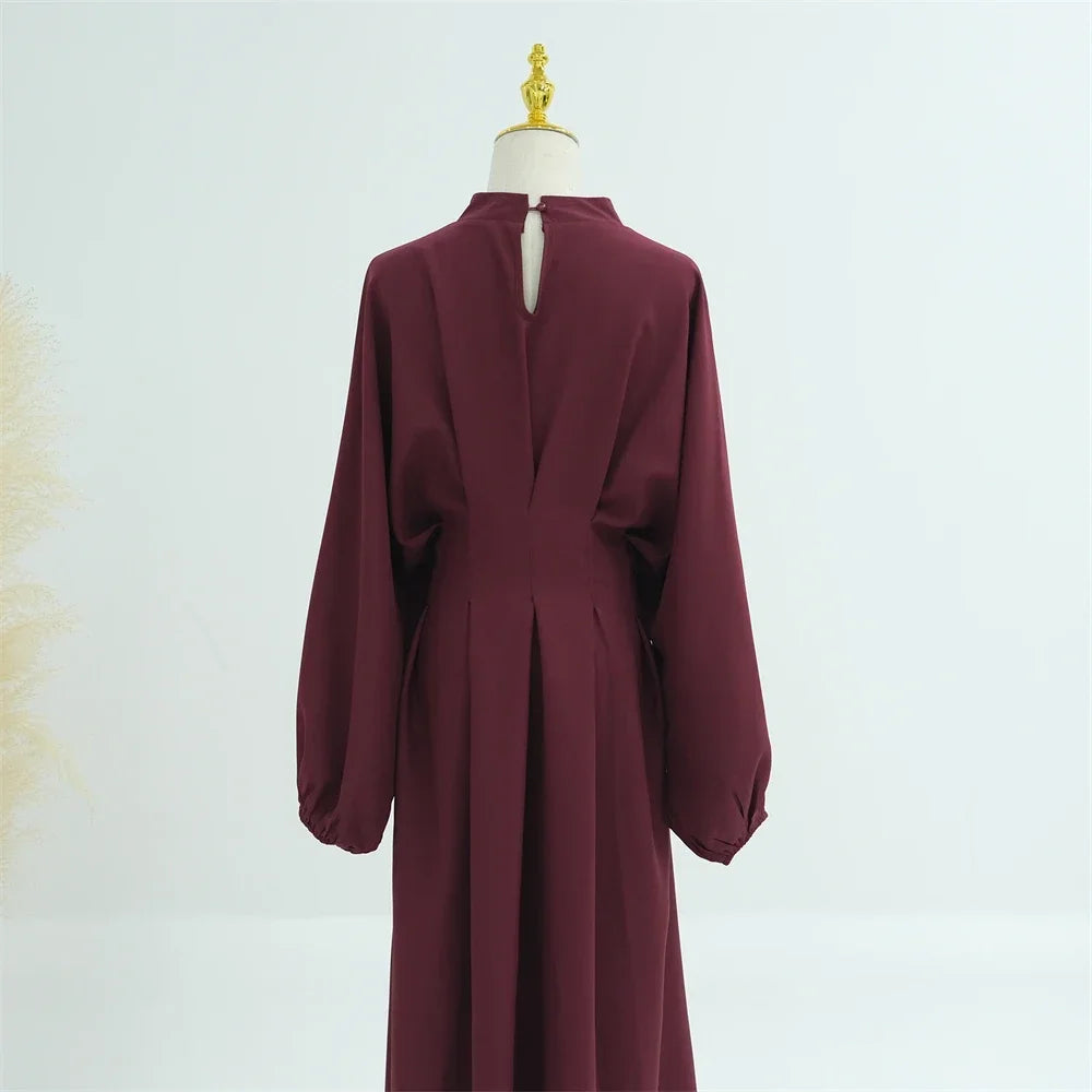 Ramadan Linen Abaya Dubai Turkey Islam Muslim Modest Dress Kaftan Prayer Clothes For Women Kebaya Robe Arabe Femme Musulmane