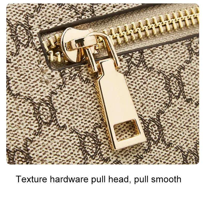 FOXER Women Small Shoulder Bag Fashion Monogram PVC Lady Crossbody Handbag with Adjustable Strap.