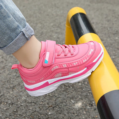 Cute Children Sneaker Girls Shoes Luxury Leather Lightweight Kids Casual Shoes Running Sports School Tennis Sneaker for Girl.