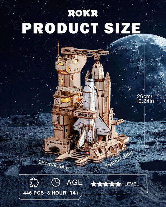 Robotime Rokr 3D Wooden Puzzle Space Shuttle Model Kits For Adults To Build STEM Toy Gift LKA02.