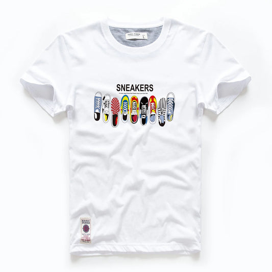 Men's T-shirt Cotton White Blue T Shirt Men Autumn Summer Causal O-neck Basic Designer Tshirt Male High Quality Classical Tops.