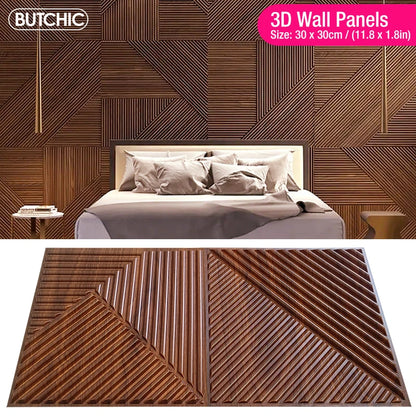 12pcs 30x30cm Super 3D Art Wall Panel PVC Waterproof 3D Wall Sticker Decor Tiles Diamond Design DIY Home Decor 11.81'' X 11.81''