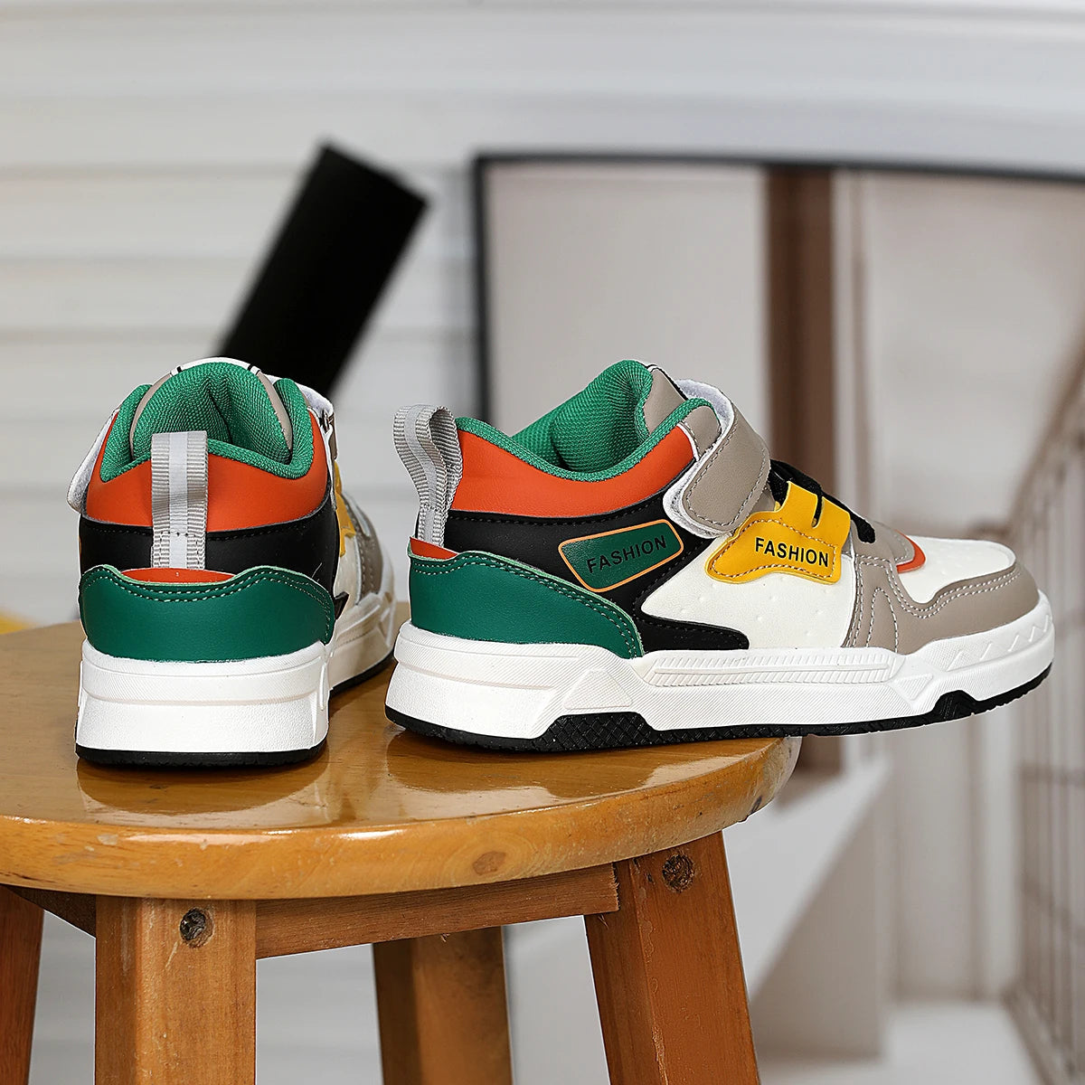 Autumn Children Sneaker Boys Sports Shoes Luxury Flat Sole PU Leather Kids Casual Skateboard Shoes Tennis Sneaker for Boy.