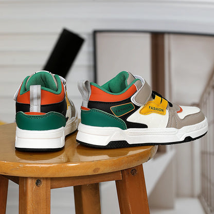 Autumn Children Sneaker Boys Sports Shoes Luxury Flat Sole PU Leather Kids Casual Skateboard Shoes Tennis Sneaker for Boy.