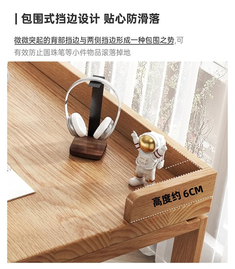 Solid wood double desk against the wall Long table Household simple modern student writing desk Study table Office computer desk