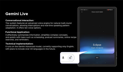 DOOGEE Tab E3 Tablet 11" Screen Android 15 Gemini AI 7.5mm Ultra-thin 32GB (8+24) 256GB Dual Speakers 8800mAh Battery Smart Pad