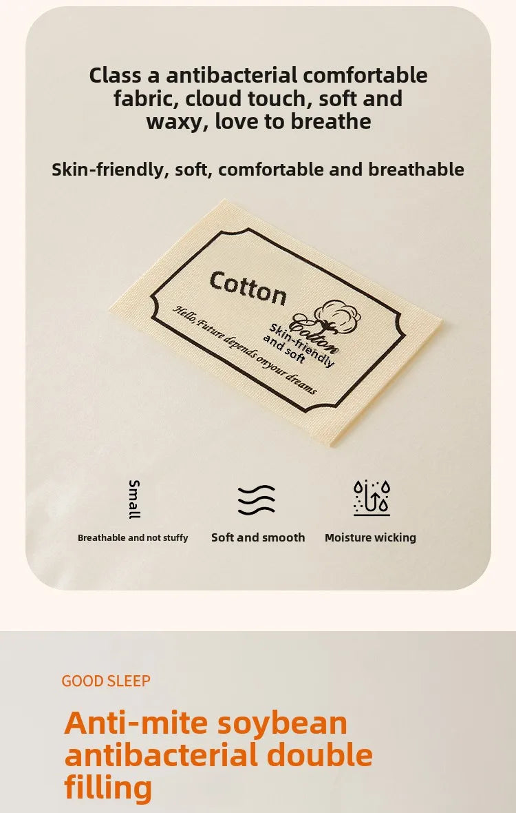 1pc Soft Filling Sleeping Pillows for Home Bed Almohadas Para Dormir High Quality Pillow 48x74cm Washable Neck Cushion.