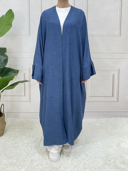 Split Sleeve Open Abaya Kimono Comfort Minimalist Muslim Outfit Islamic Clothing Modest Fashion Without Slip Dress.