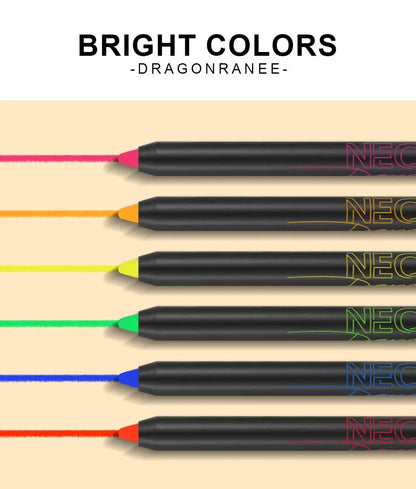 Fluorescence Blue Eyeliner Gel Waterproof Luminous UV Light Neon Eyeliner Pen Yellow Green Pink Color Eye Shadow Cream Make Up.