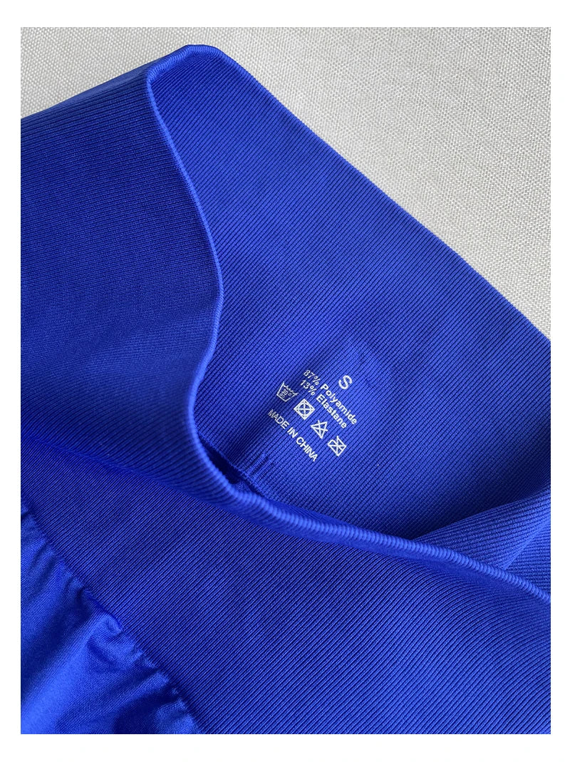 TKITK Solid Leggings Women Seamless Sports  Scrunch Bum Tights cycling shark pants Yoga shorts Gym navigation nv Workout wear