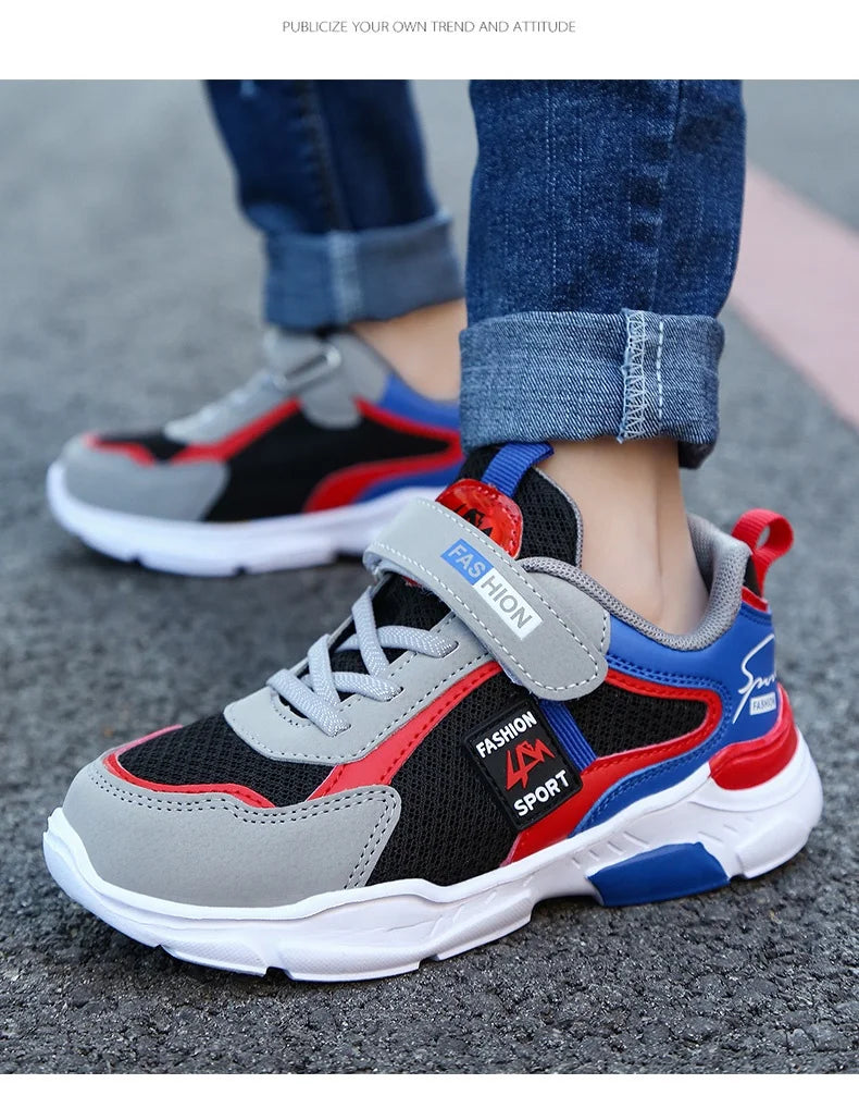 Children Sport Shoes Boys Fashion Mesh Breathable Casual Sneakers Lightweight Running Shoes Comfort.