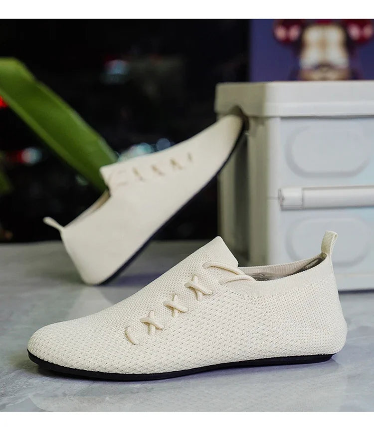 YRZL Men's Comfortable Shoes Breathable Walking Shoes Summer Mesh Loafers Anti Slip Casual Sneakers Lightweight Shoes for Men.