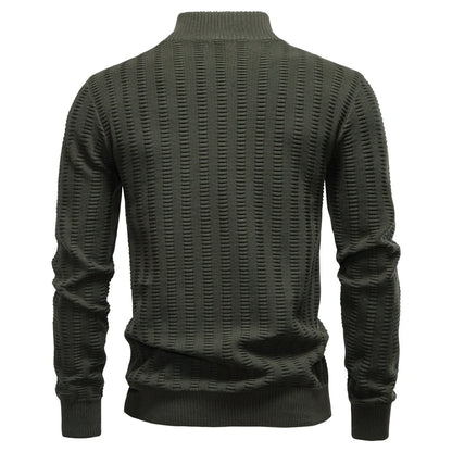 AIOPESON Luxury Striped Pullover Men Old Money Style Cotton Knitwear Thick Warm Crew Neck Winter Social Sweater Male.