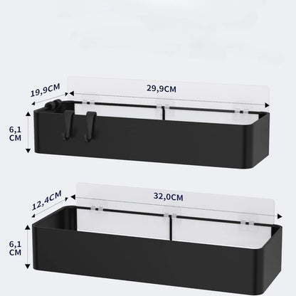 Duschregal ohne Bohren – 2-teiliges Anti-Rost-Badezimmer-Aufbewahrungsregal, bügelfreies, schnell trocknendes Badezimmerregal mit großer Kapazität