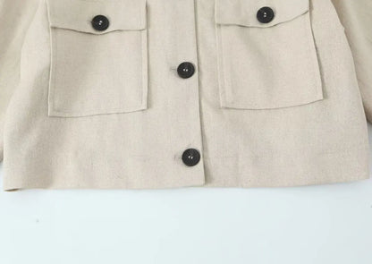 Work Office Lady Pants Set Women Long Sleeve Button Pocket Jacket Women's Trousers With Pocket Two Piece Set Female Set.