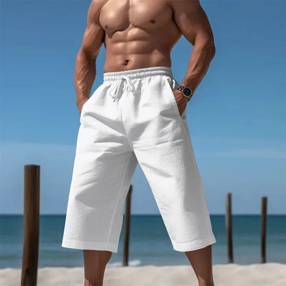 Grenzüberschreitende Sommer-lose und atmungsaktive Capri-Hose, Herrenmode, lässige, atmungsaktive Shorts, Jogginghose für Herren