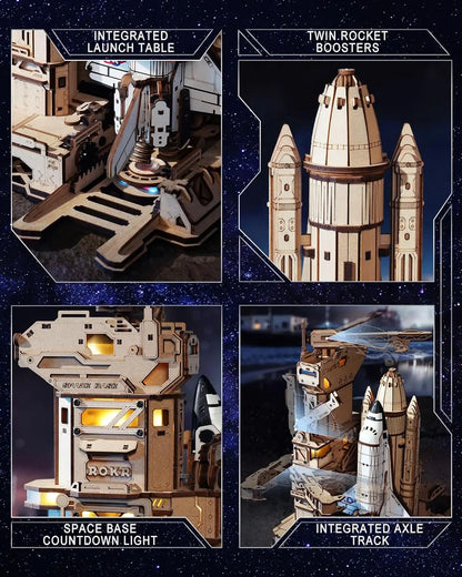 Robotime Rokr 3D Wooden Puzzle Space Shuttle Model Kits For Adults To Build STEM Toy Gift LKA02.