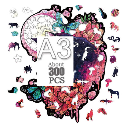 Cartoon animal wooden puzzle Film elements figure Popular classics wood jigsaws for adult kids Educational toy