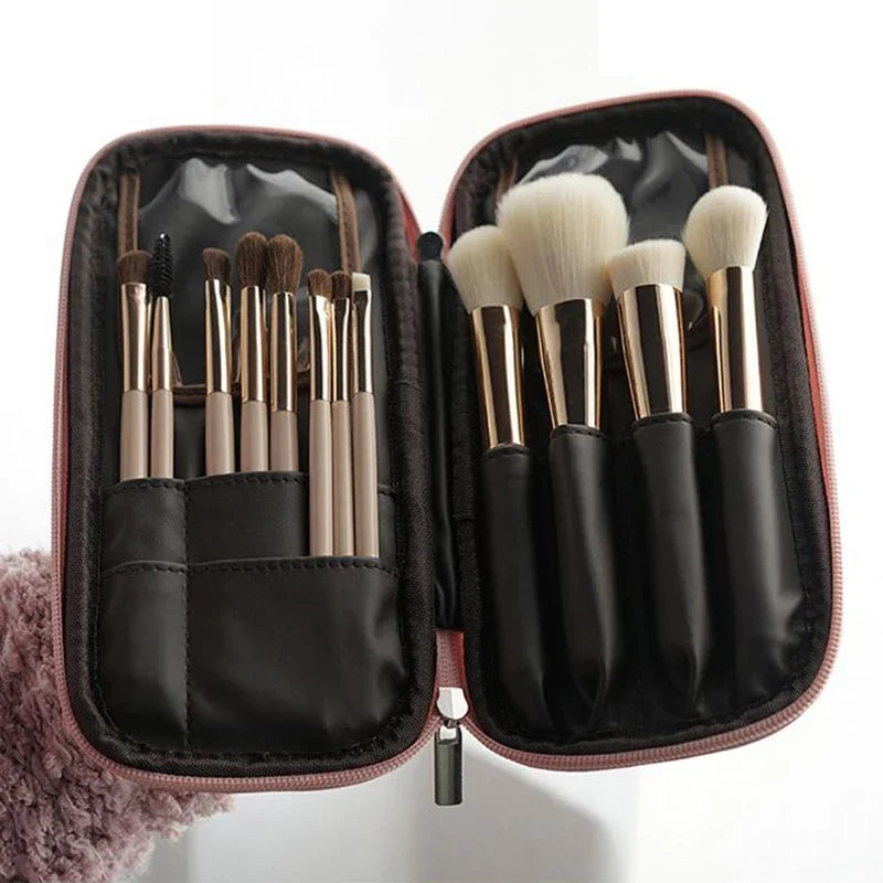 Women Foldable Makeup Brush Bag Organizer Female Travel Cosmetic Toiletry Case for Beauty Tools Wash Accessories Pouch.