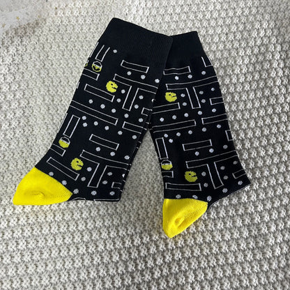 1 Pair Unisex Old School Game Sock Trendy Fashionable Suit In All Seasons For Daily Street.