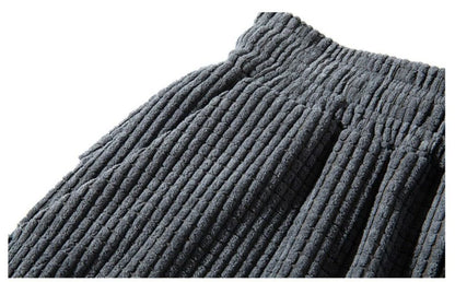 Autumn Winter Warm Motorcycle Jogger Corduroy Pants Men Tech Fleece Sweatpants Casual Harem Pants Male Sport Thermal Trousers.