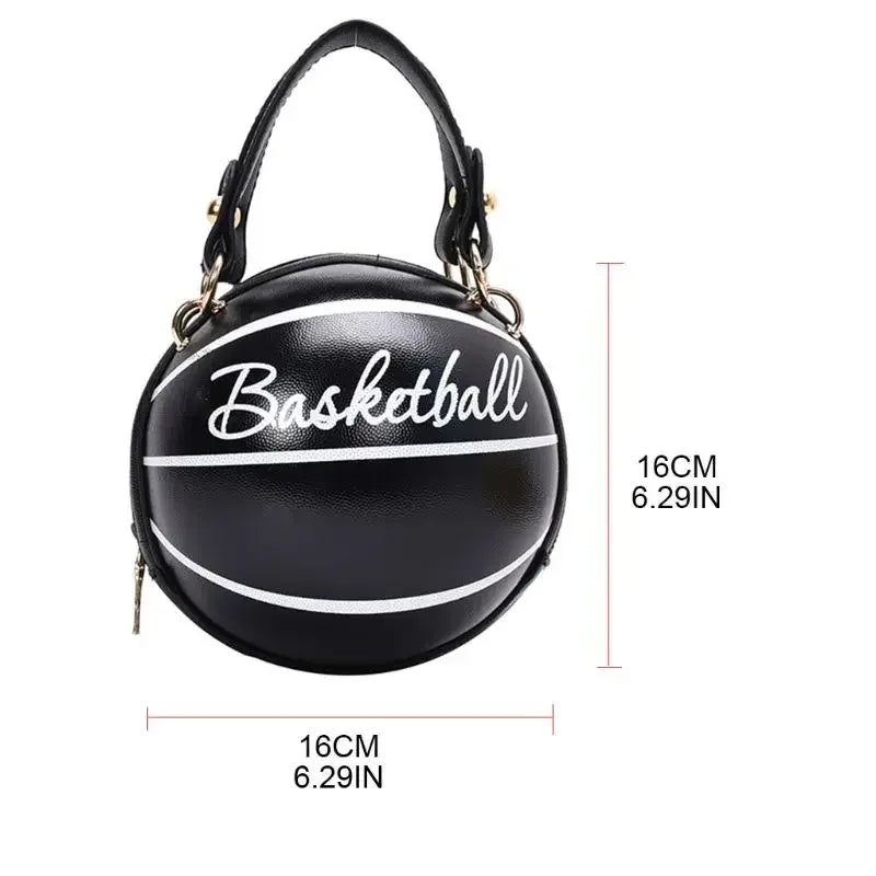 PU Basketball Women's Bag New Network Red Football Bag Personalized Fun Pink Basketball Bag Ins Versatile Chain Shoulder Bag.