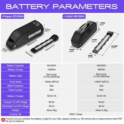 [ON SALE] Hailong Battery Electric Bicycle 21700 18650 Cells Pack 48V 36V 13Ah 52V 20Ah eBike Powerful Lithium Battery for BBS02.