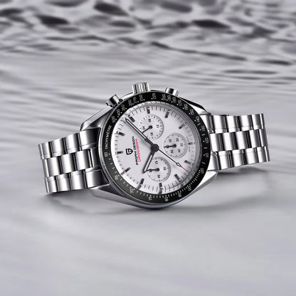 PAGANI DESIGN 2025 New Moon Watch Retro Luxury Quartz Watches For Men Stainless steel Luminous waterproof Sport Chronograph Man.