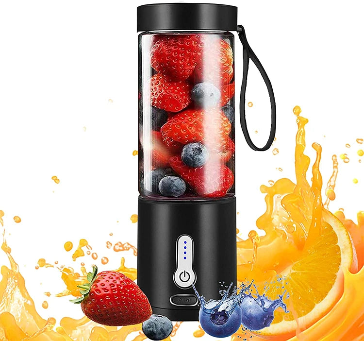 530ML Powerful Portable Blender for Smoothies Shakes USB Rechargeable Food Processor Fruit Mixer Machine Mini Juicer Blender Cup.
