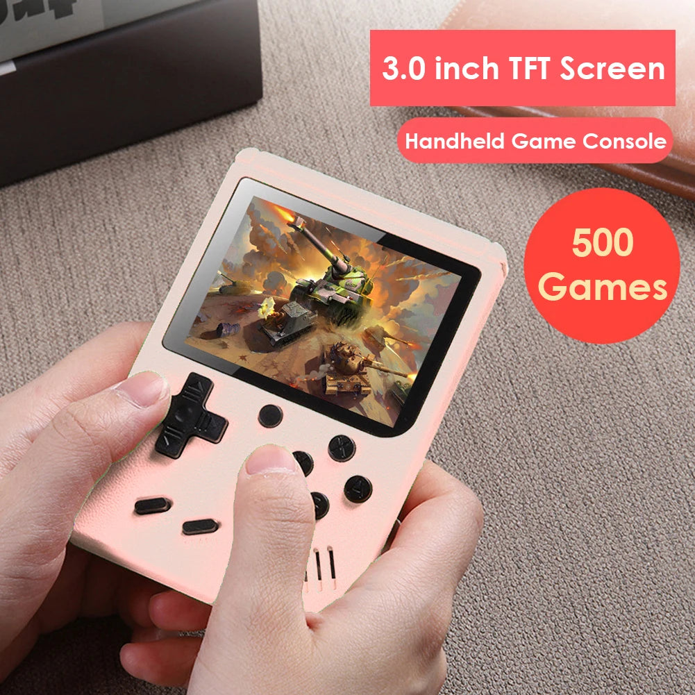 Retro Handheld Video Game Console 3.5inch TFT Screen Built-in 500 Game Nostalgic Games Console 1020mAh for Kids and Adult.