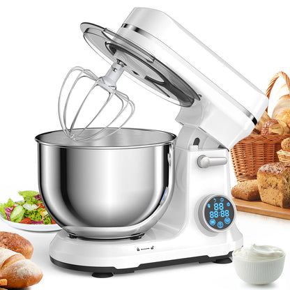 5L Kitchen Stand Mixer, 1200W 11-Speeds DC Motor, Digital OLED Screen, Electric Food Mixer with Dough Hook, Whisk
