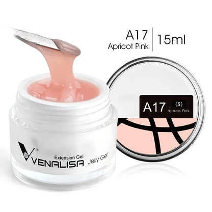 Venalisa Camouflage Nail Gel 15ml Soak Off UV LED Nail Polish Builder Construction Extend Semi Transparent  Jelly Poly Nail Gel