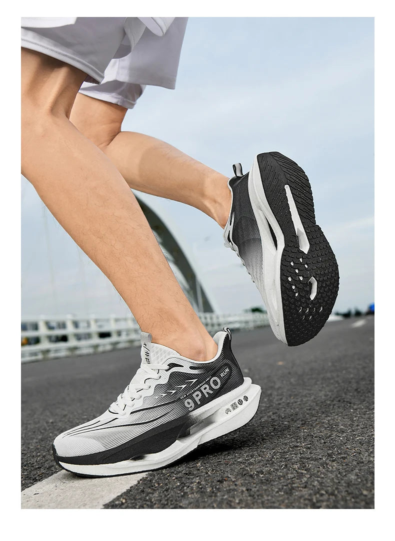 Cushioning Running Shoes 9PRO for Men Carbon Board Sneakers Outdoor Training Sports Lightweight Breathable Shoes Women's 2025.
