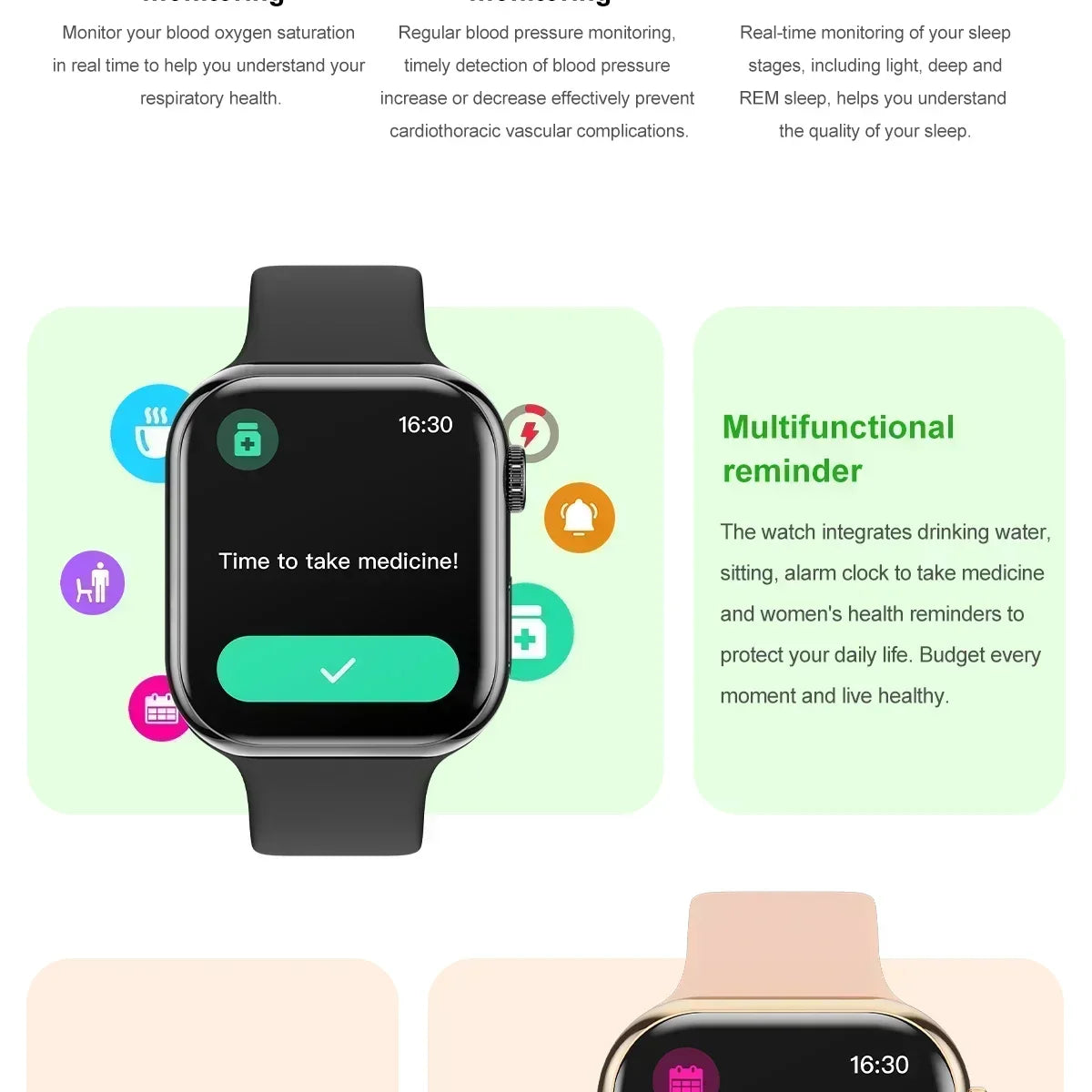 2025 New Original For Apple Watch Series 10 Women SmartWatch GPS Track Bluetooth Call NFC IP68 Waterproof Compass Men SmartWatch.