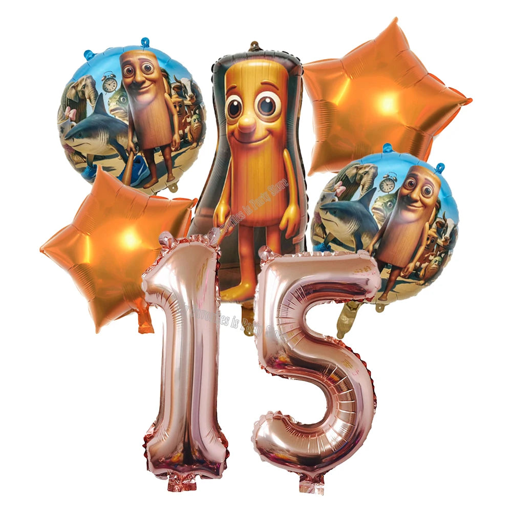 Italienisches Brainrot-Ballon-Set, Babyparty-Party-Ballon, Tralalero Tralala TungTungTungSahur-Luftballons, Dekoration, fotografische Requisite