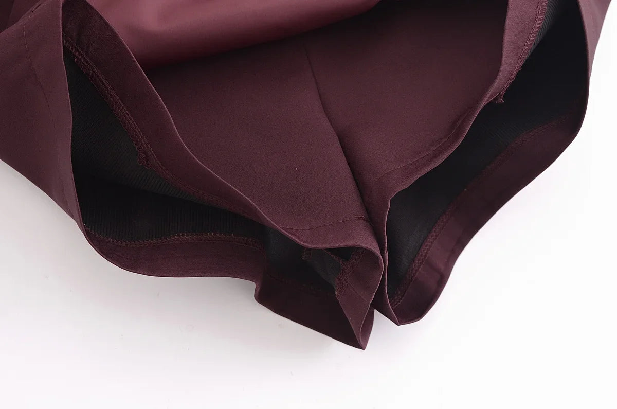 TFMLN New Spring Women Solid Skort Fashion Causal Side Zipper Mini Shorts Skirts Vintage High Waist Streetwear Shorts Skirts.