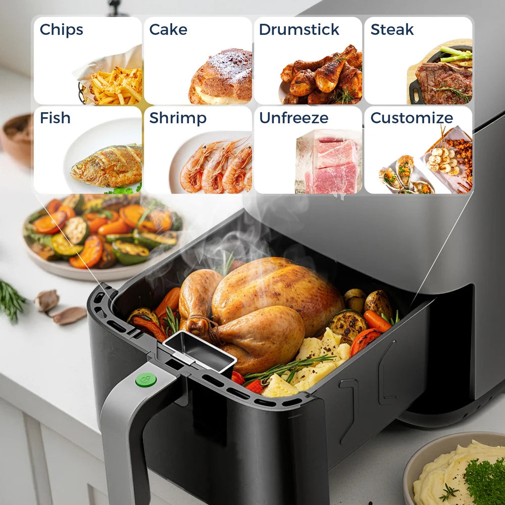 5L Air Fryer, Electric Hot fryer Oven Oilless Cooker with Touch Control & Nonstick Basket & Visible Window, Family Size.