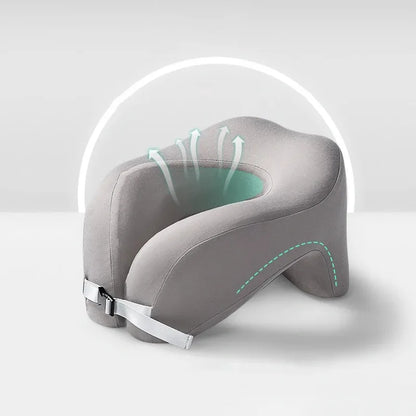 Travel Pillow U-Shape Pure Memory Foam Neck Pillow For Airplane Office Nap Cervical Pillows Flight Sleeping Head Neck Support.